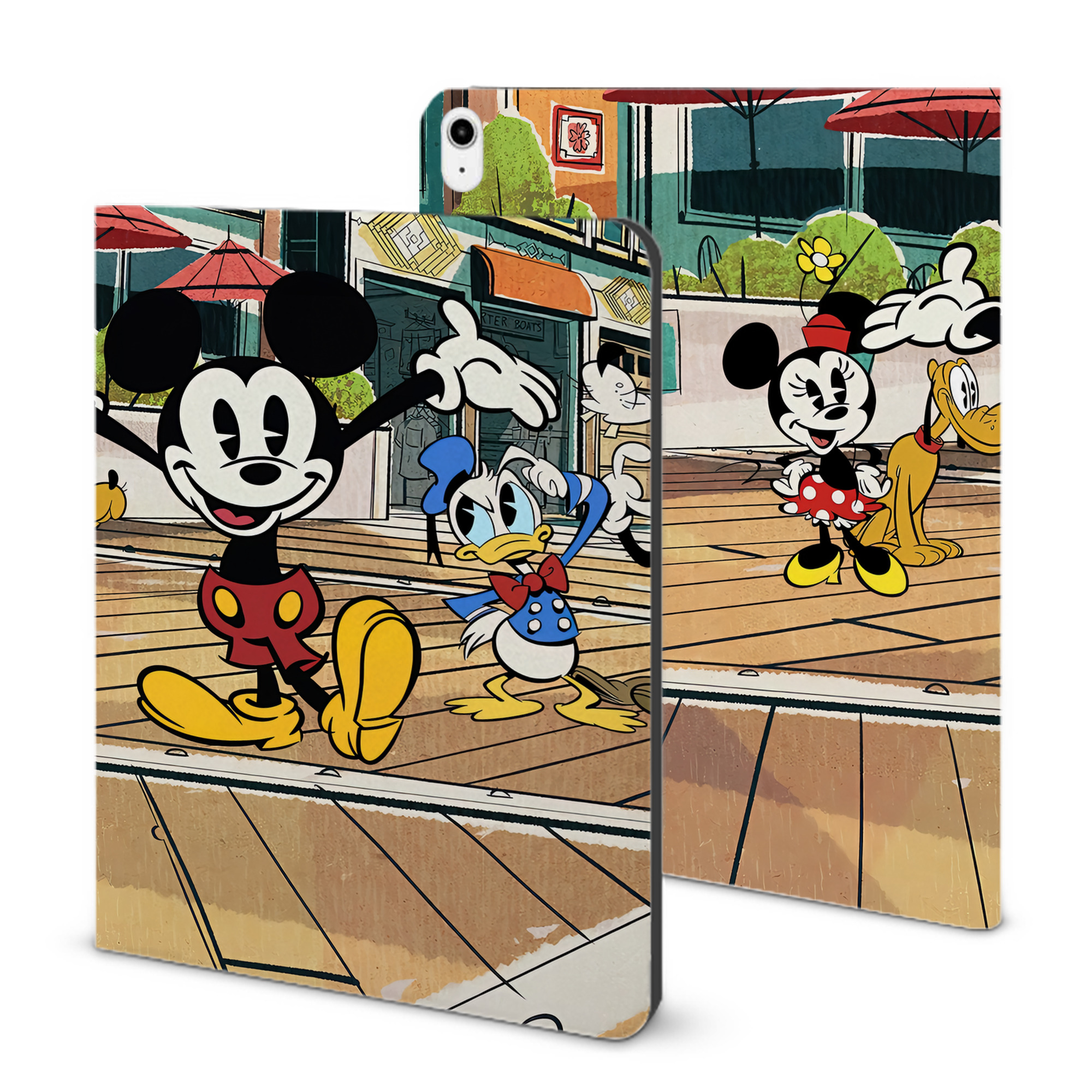 （画像用） ミッキーマウス Mickey Mouse IPadケース ペンホルダー付き ブックスタイルデザイン